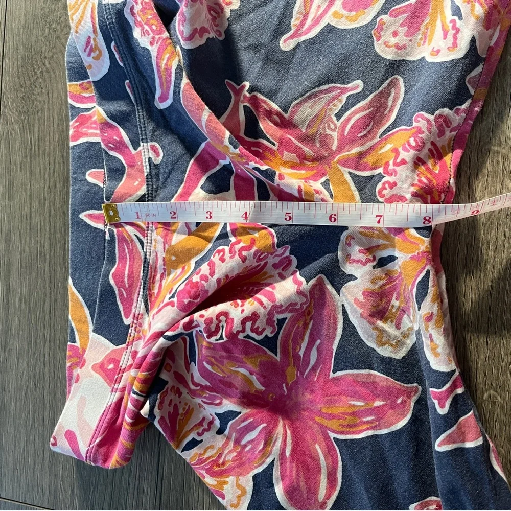 Lilly Pulitzer Girls Floral Cotton Blend Floral Print Leggings Size Large